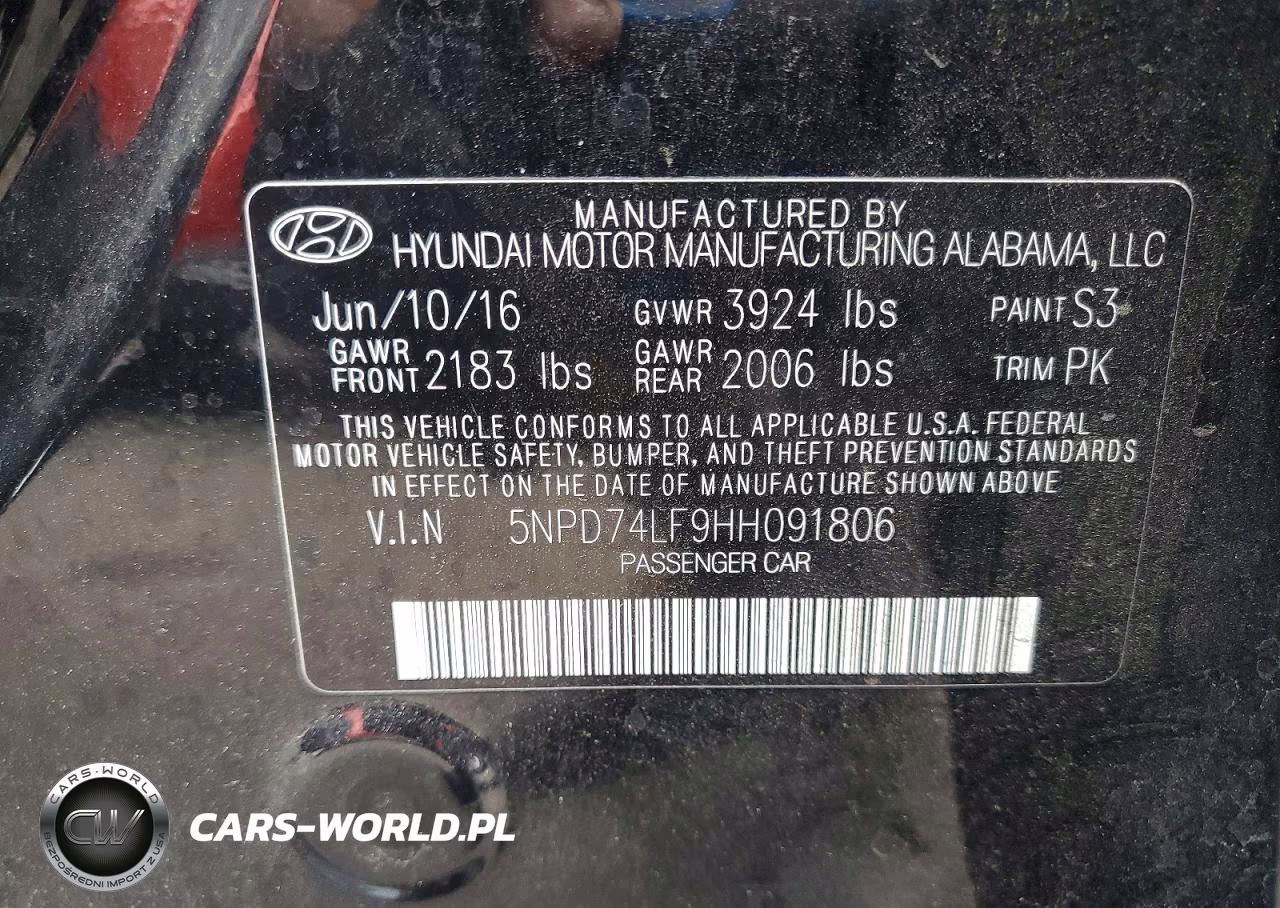 2017 Hyundai Elantra Se VIN:5NPD74LF9HH091806 - 12