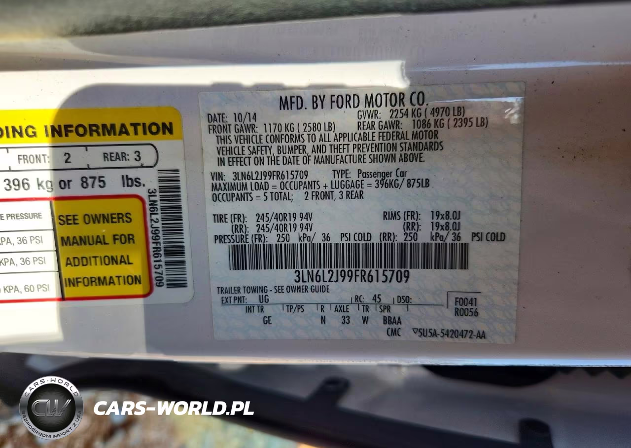 2015 Lincoln Mkz VIN:3LN6L2J99FR615709 - 12