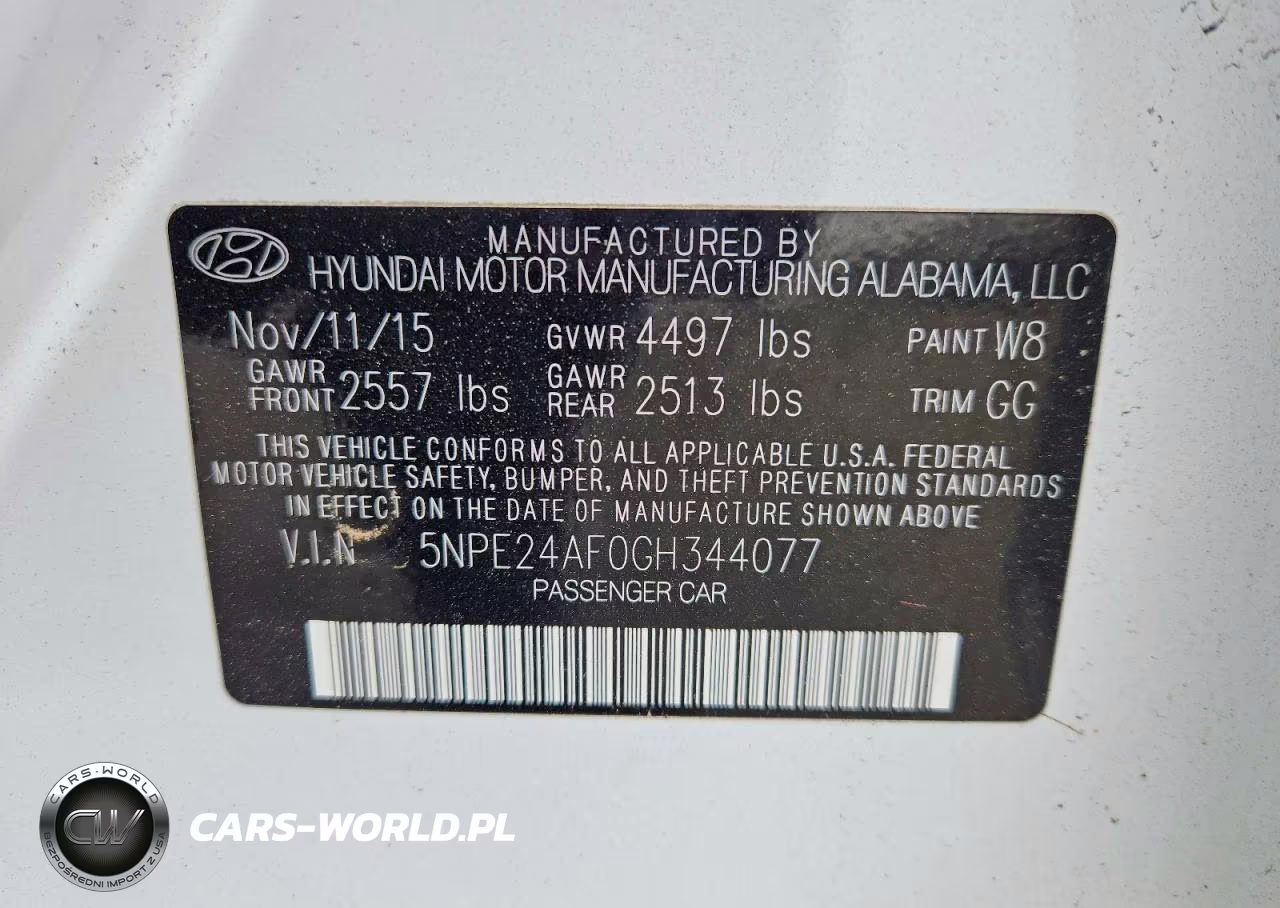 2016 Hyundai Sonata Se VIN:5NPE24AF0GH344077 - 12
