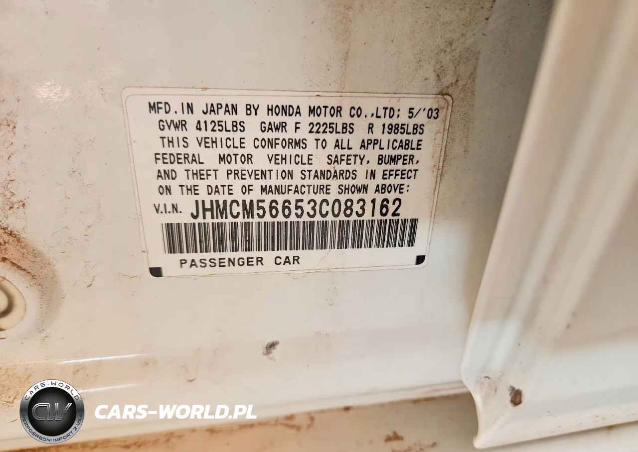 2003 Honda Accord Ex VIN:JHMCM56653C083162 - 12