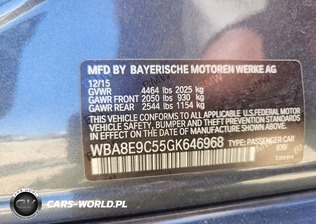 2016 BMW 328 I Sulev VIN:WBA8E9C55GK646968 - 13