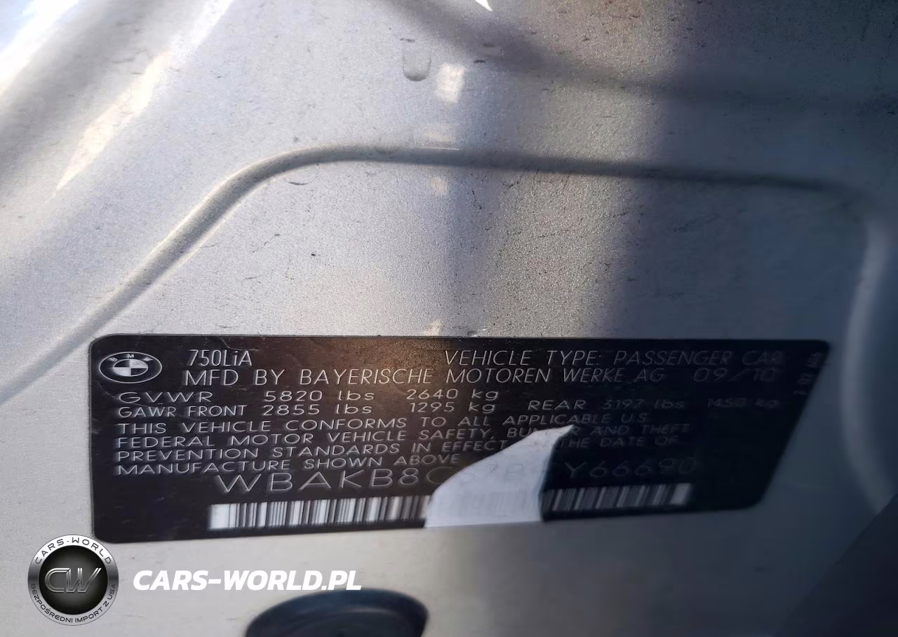 2011 BMW 750 Li VIN:WBAKB8C57BCY66690 - 12