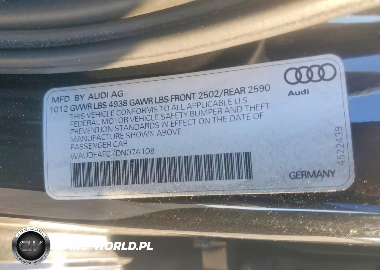 2013 Audi A6 Premium Plus VIN:WAUDFAFC7DN074108 - 12