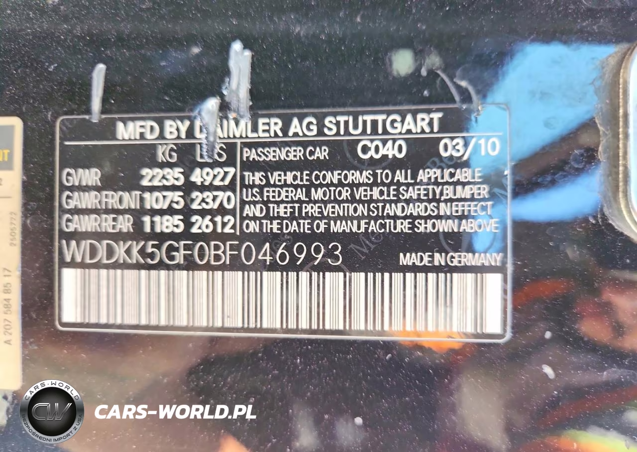 2011 Mercedes-Benz E 350 VIN:WDDKK5GF0BF046993 - 12