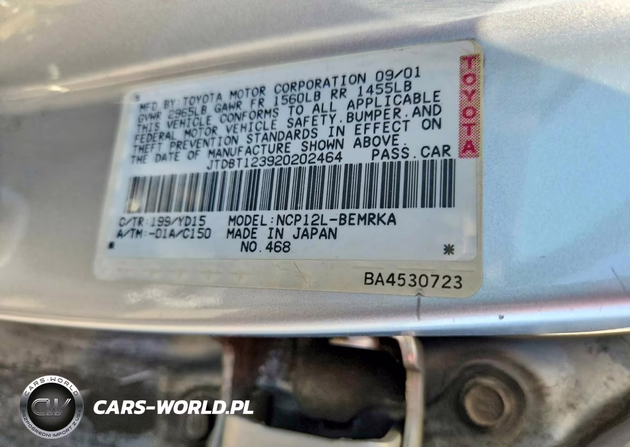 2002 Toyota Echo VIN:JTDBT123920202464 - 12