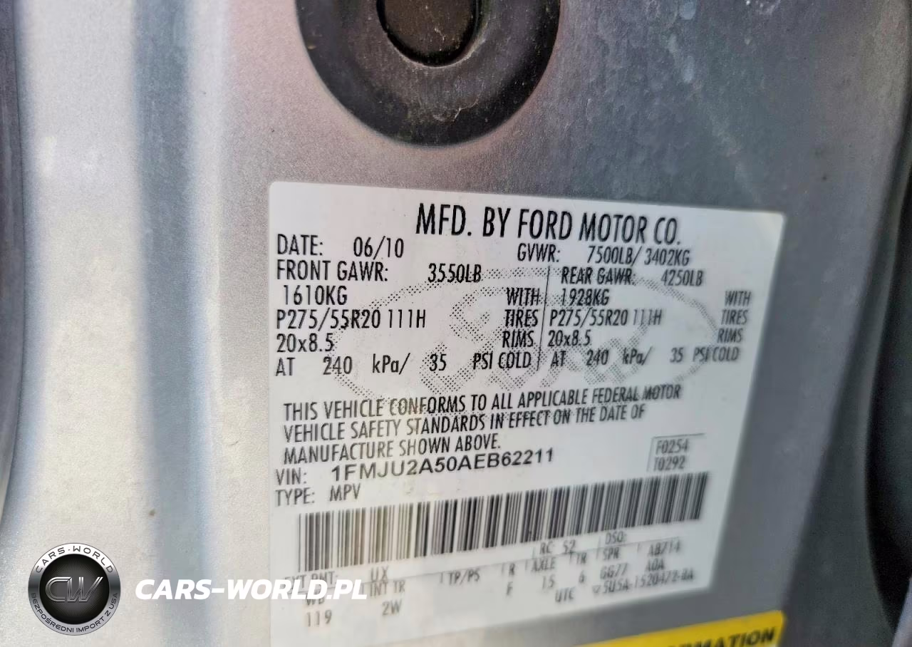 2010 Ford Expedition Limited VIN:1FMJU2A50AEB62211 - 13