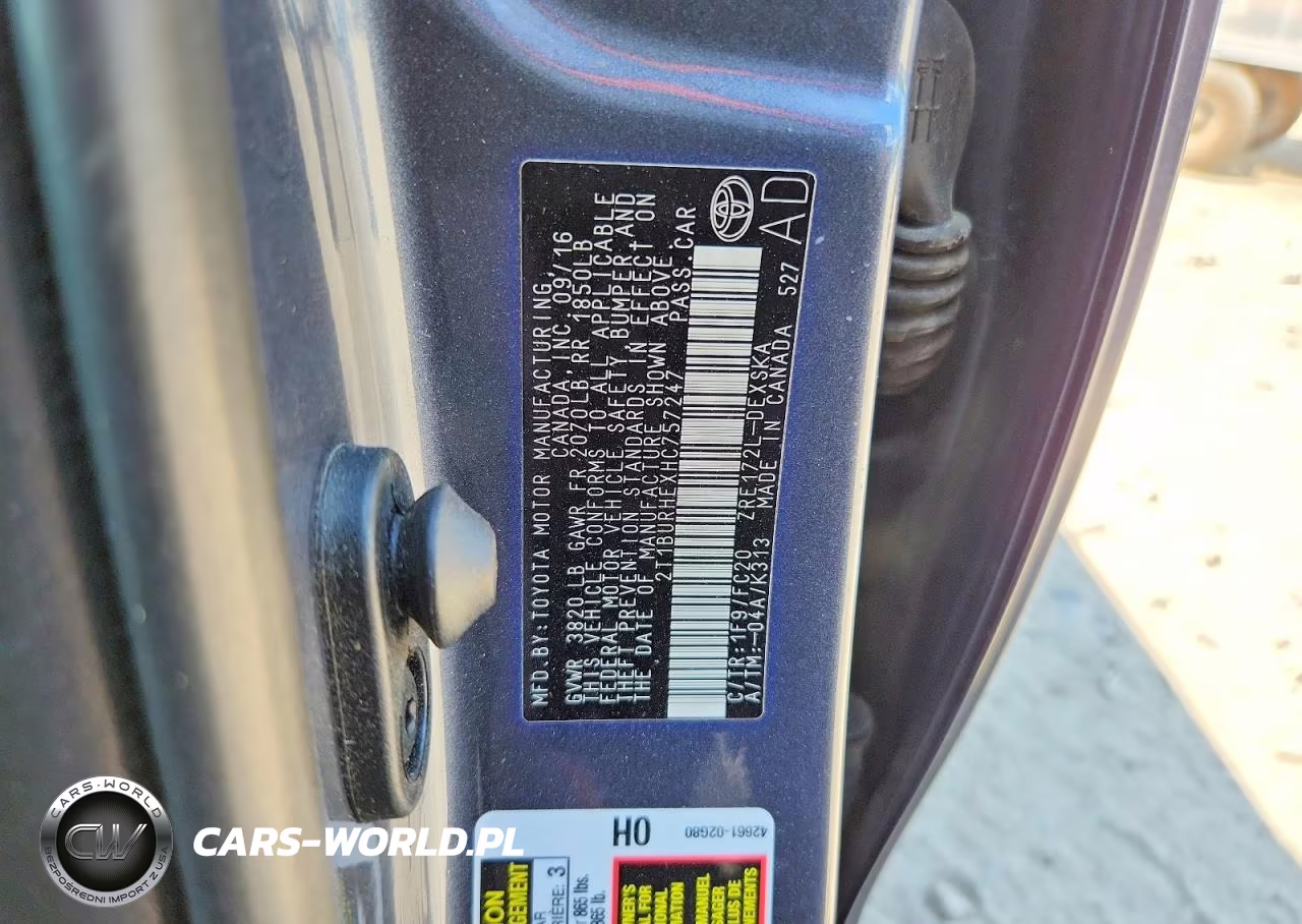 2017 Toyota Corolla Se VIN:2T1BURHEXHC757247 - 12