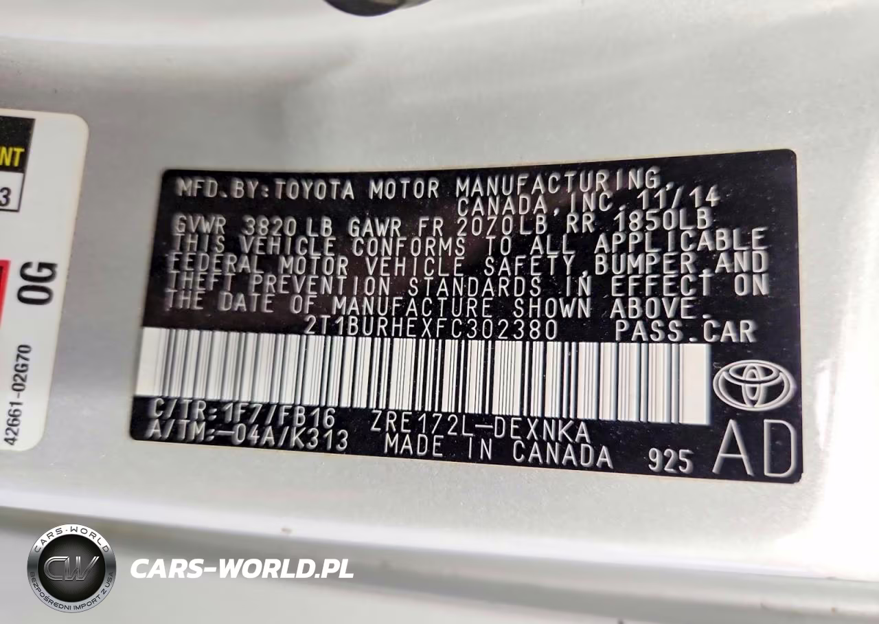 2015 Toyota Corolla Le VIN:2T1BURHEXFC302380 - 12