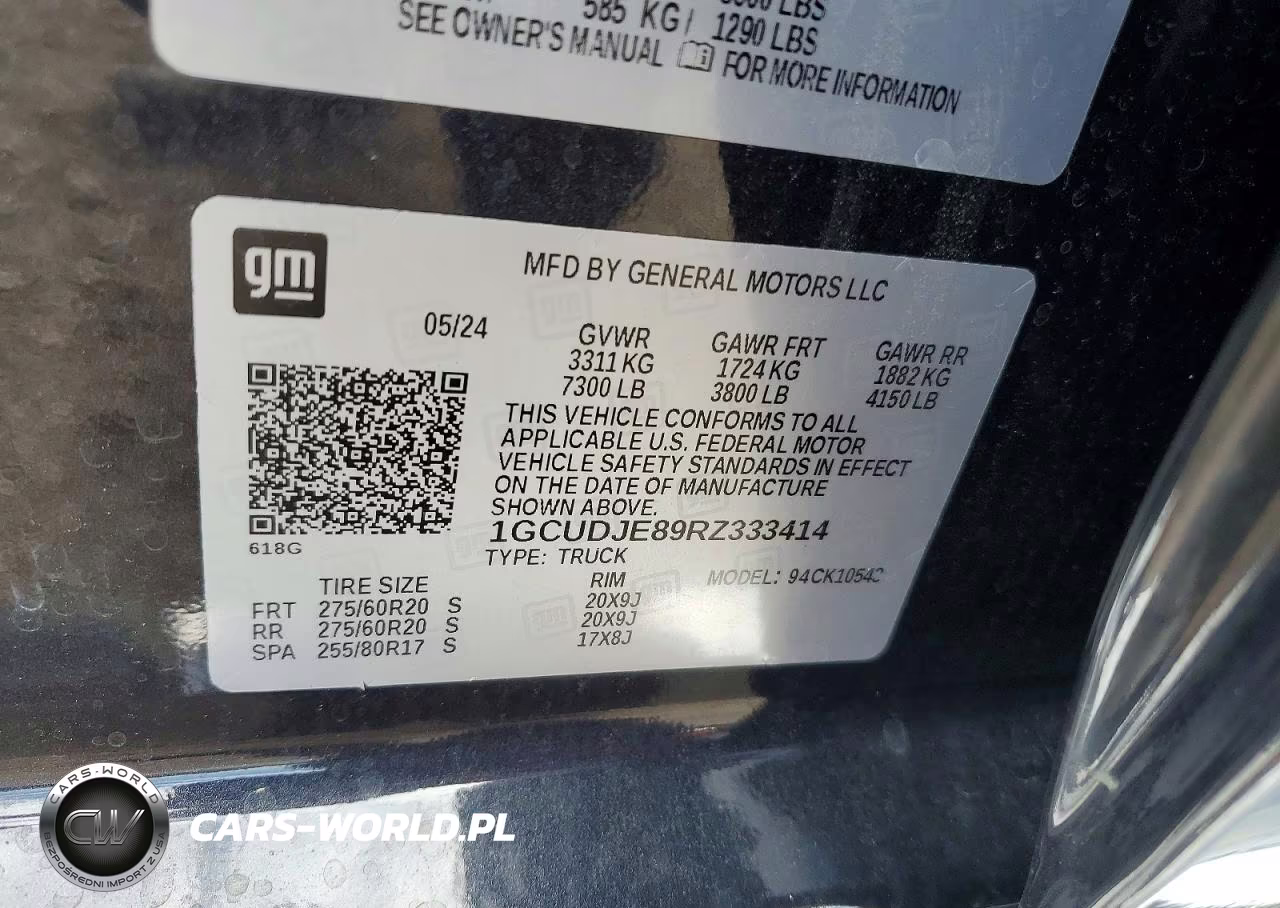 2024 Chevrolet Silverado K1500 High Country VIN:1GCUDJE89RZ333414 - 12