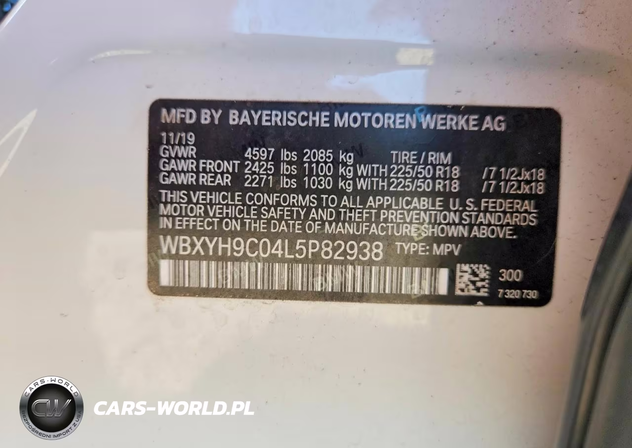2020 BMW X2 Sdrive28I VIN:WBXYH9C04L5P82938 - 13