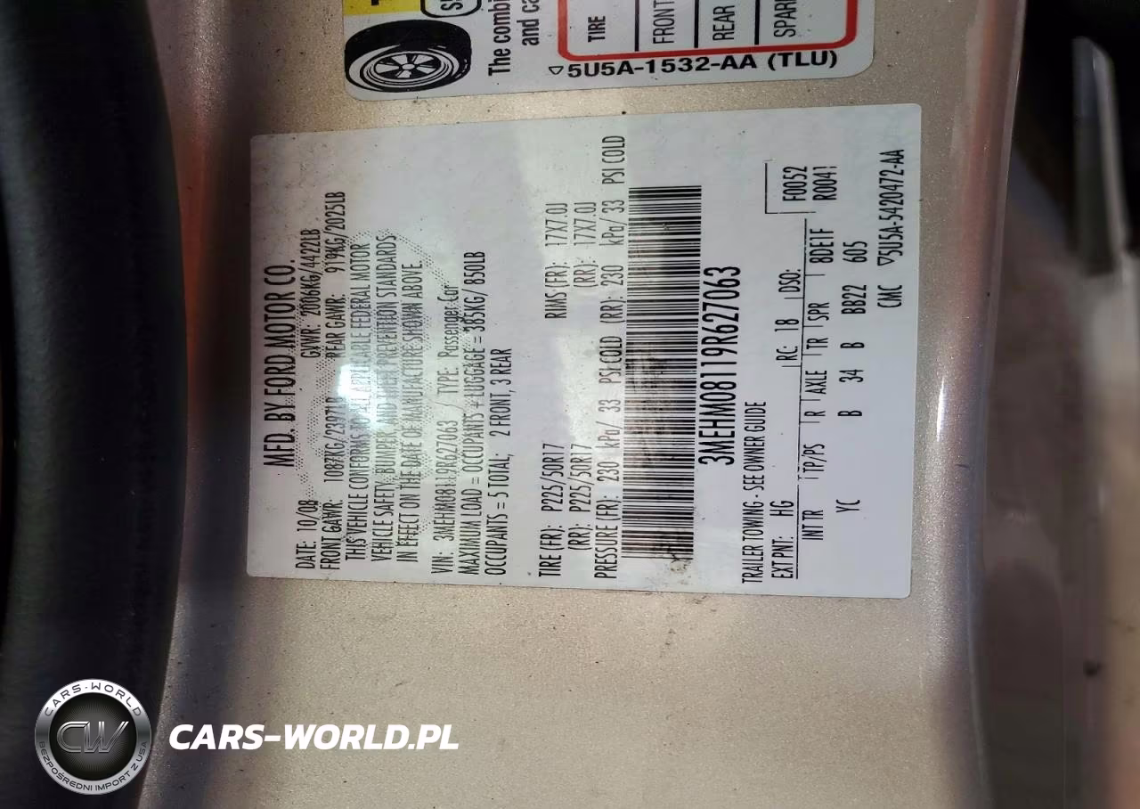 2009 Mercury Milan Premier VIN:3MEHM08119R627063 - 12