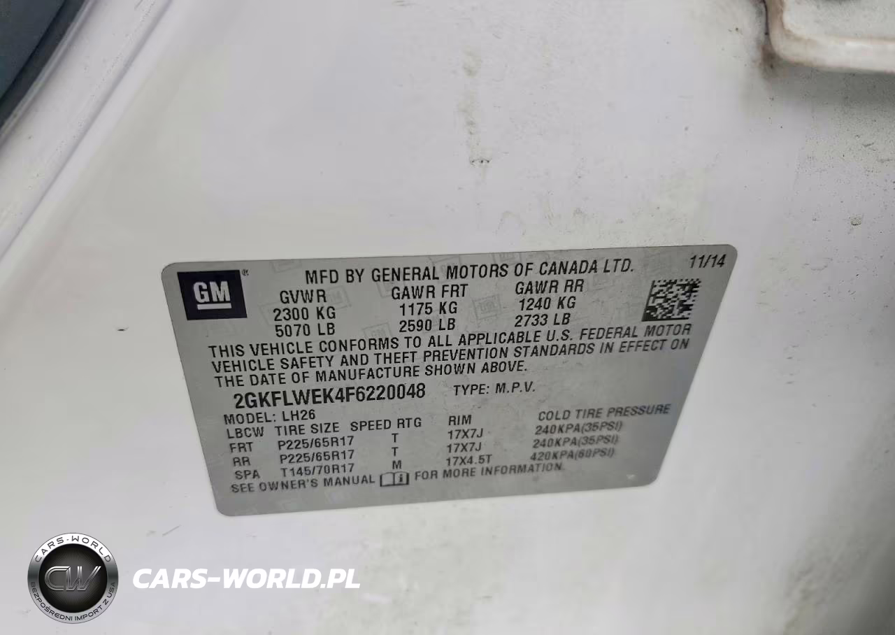 2015 GMC Terrain Sle VIN:2GKFLWEK4F6220048 - 13