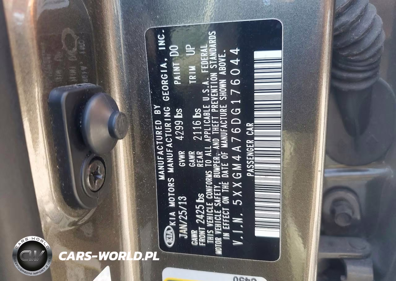 2013 Kia Optima Lx VIN:5XXGM4A76DG176044 - 12