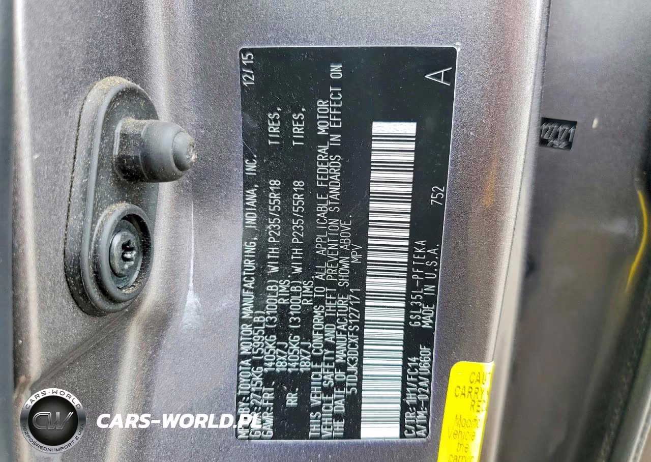 2015 Toyota Sienna Le VIN:5TDJK3DCXFS127171 - 13