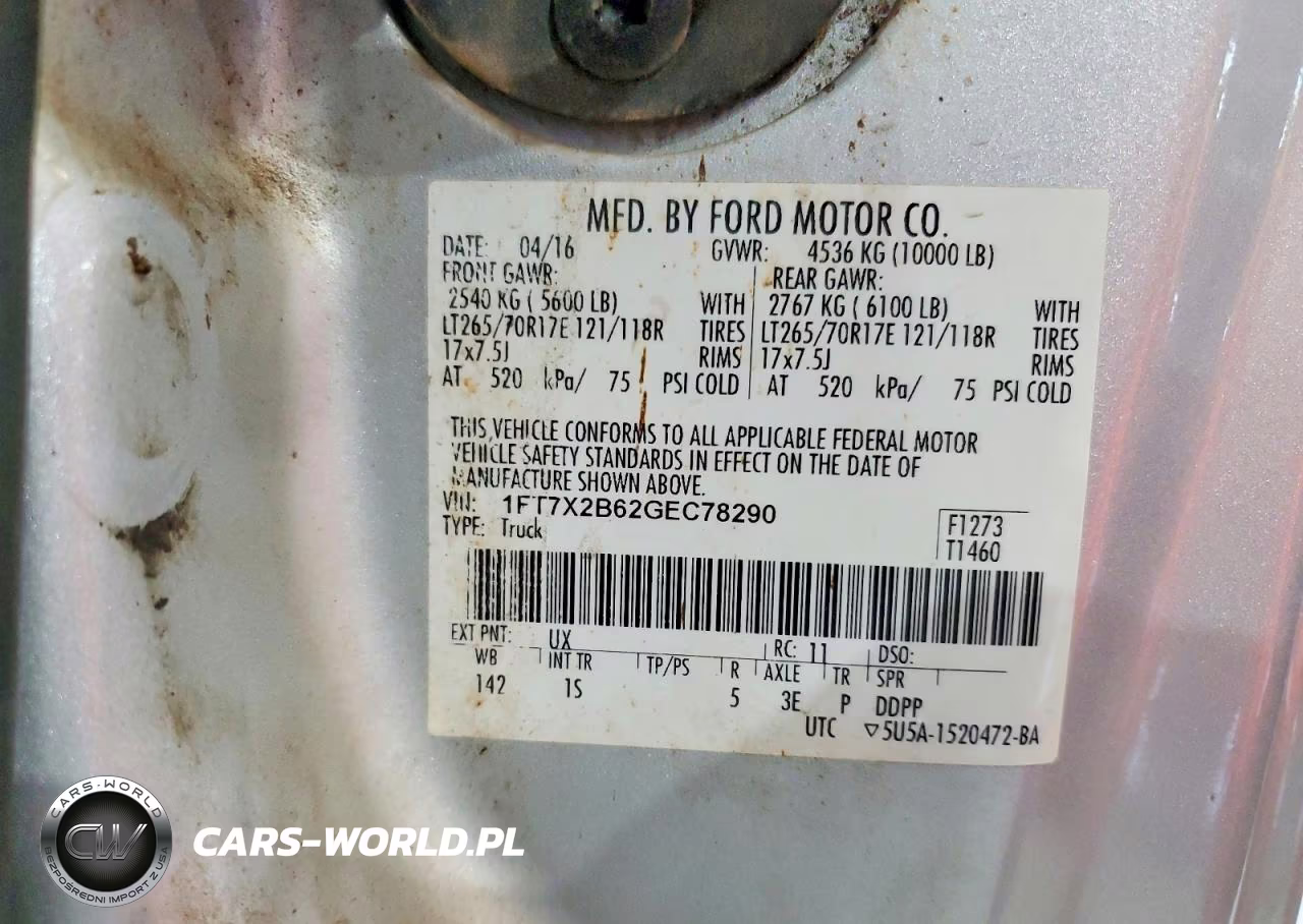 2016 Ford F250 Super Duty VIN:1FT7X2B62GEC78290 - 12