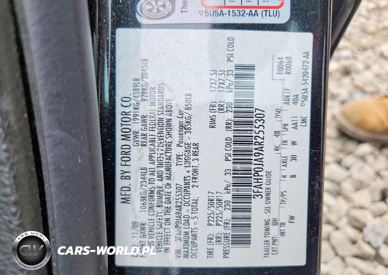 2010 Ford Fusion Sel VIN:3FAHP0JA9AR255307 - 12