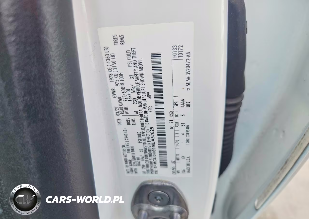 2021 Ford Escape Sel VIN:1FMCU0H69MUA57625 - 12