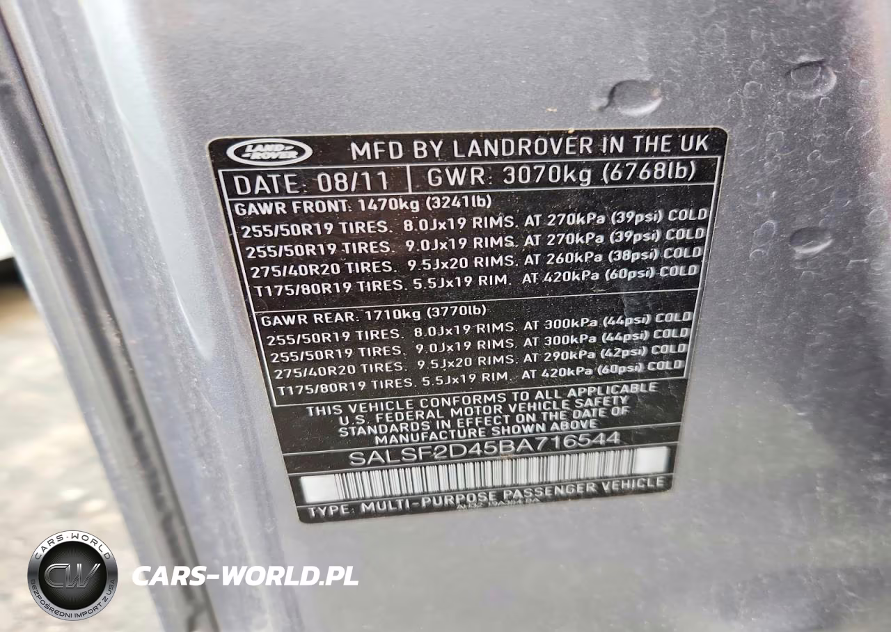 2011 Land Rover Range Rover Sport Hse VIN:SALSF2D45BA716544 - 13