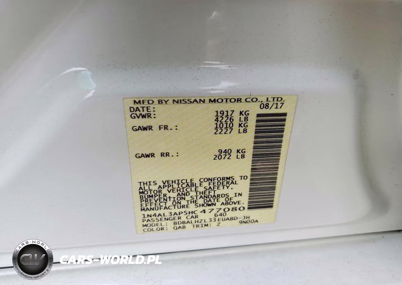 2017 Nissan Altima 2.5 Sr VIN:1N4AL3AP5HC477080 - 12