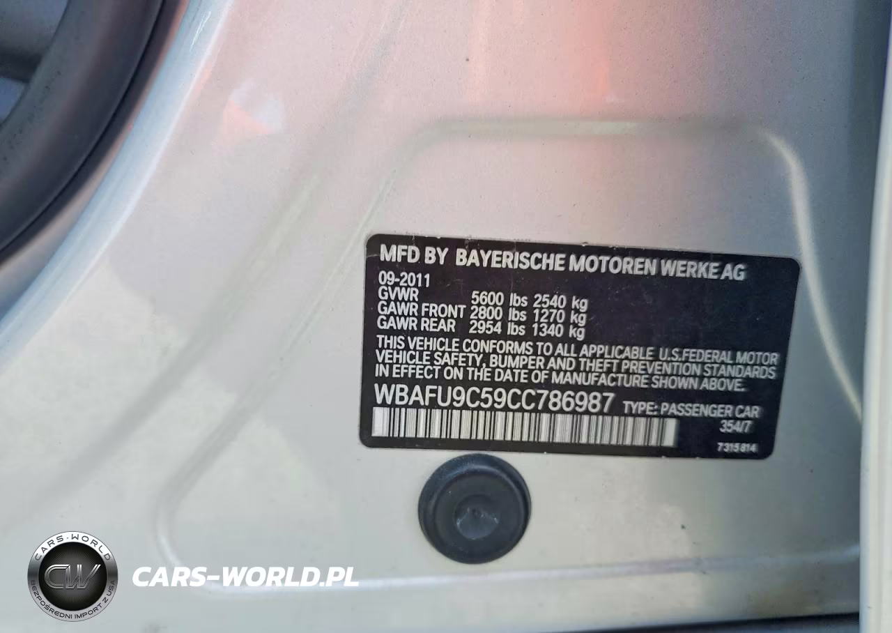 2012 BMW 550 Xi VIN:WBAFU9C59CC786987 - 13