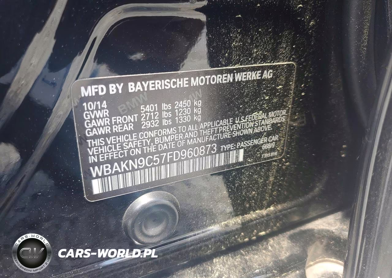 2015 BMW 550 I VIN:WBAKN9C57FD960873 - 12