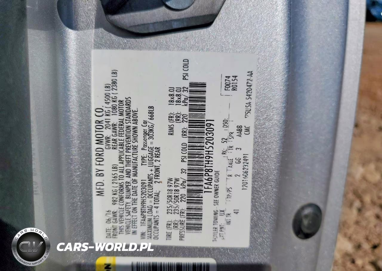 2017 Ford Mustang VIN:1FA6P8TH9H5203091 - 12