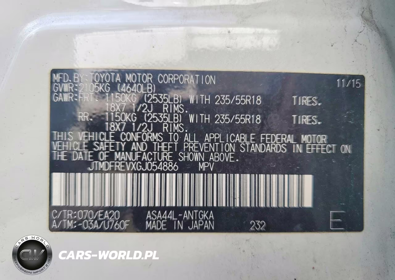 2016 Toyota Rav4 Limited VIN:JTMDFREVXGJ054886 - 13