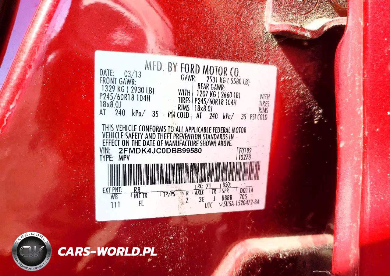 2013 Ford Edge Sel VIN:2FMDK4JC0DBB99580 - 13