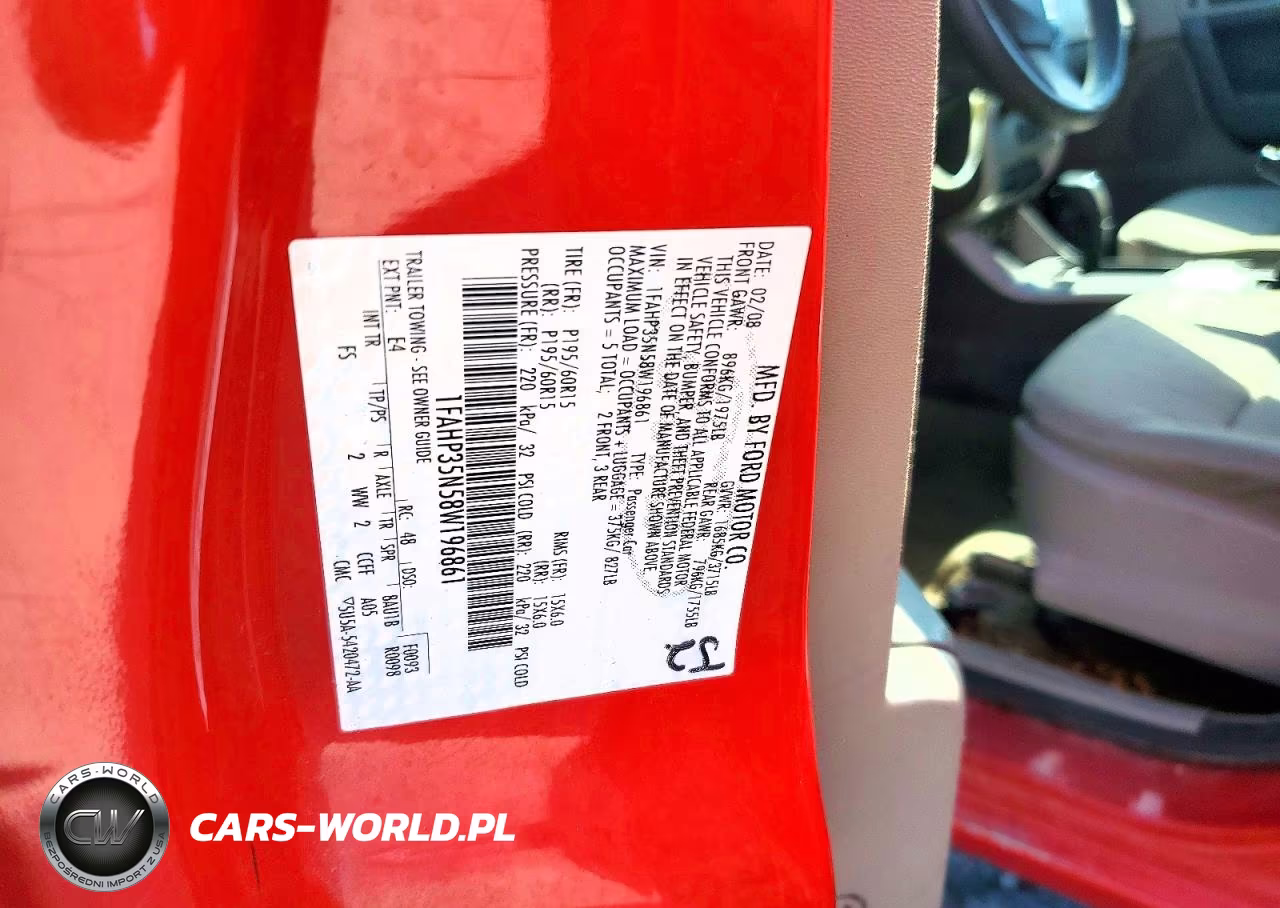 2008 Ford Focus Se VIN:1FAHP35N58W196861 - 12