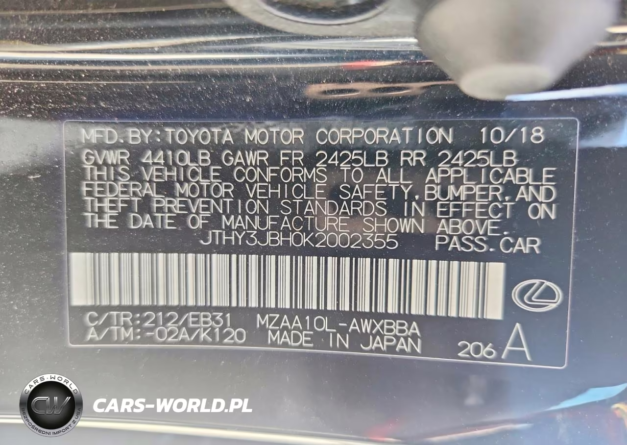 2019 Lexus Ux 200 VIN:JTHY3JBH0K2002355 - 13