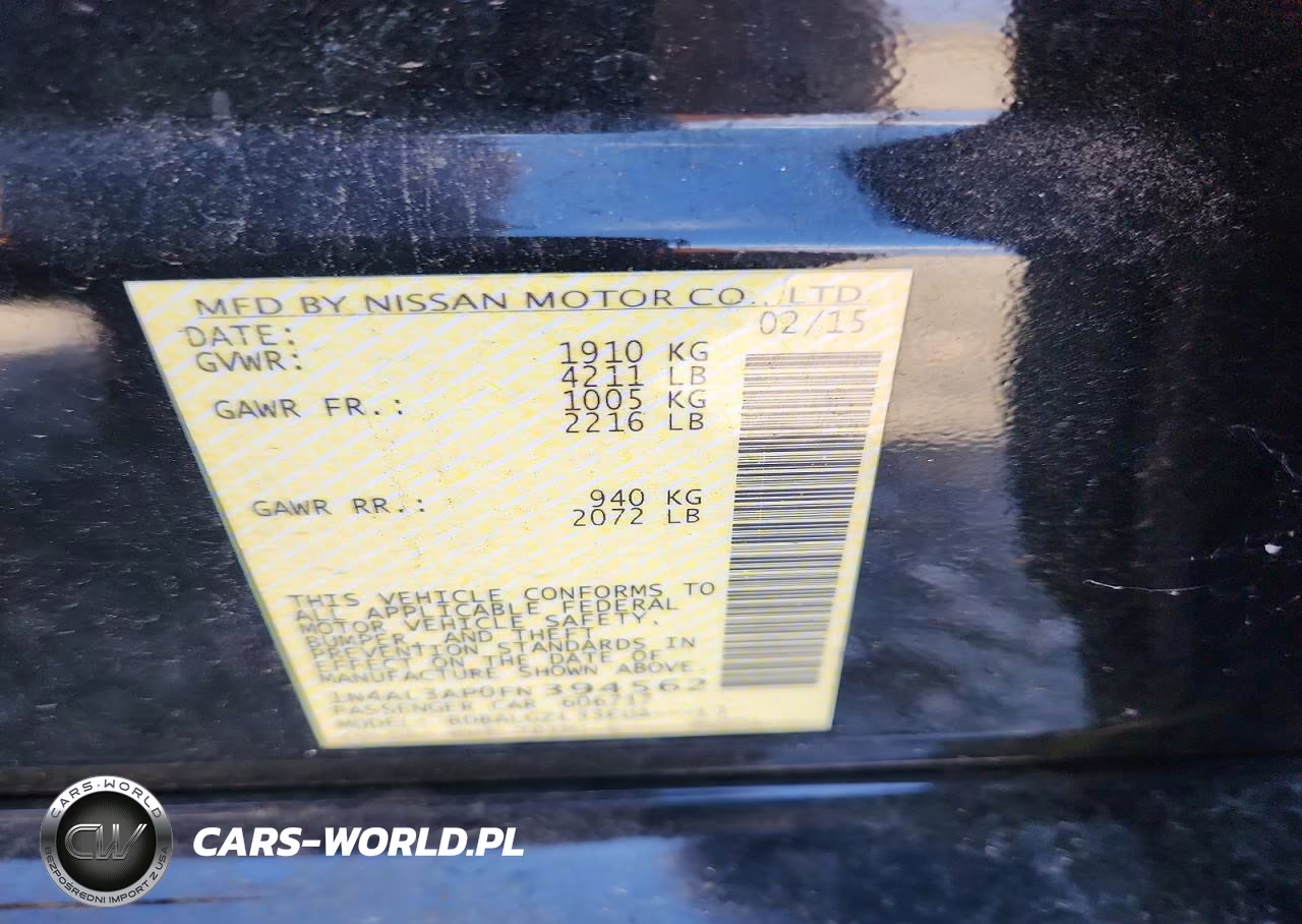 2015 Nissan Altima VIN:1N4AL3AP0FN394562 - 12