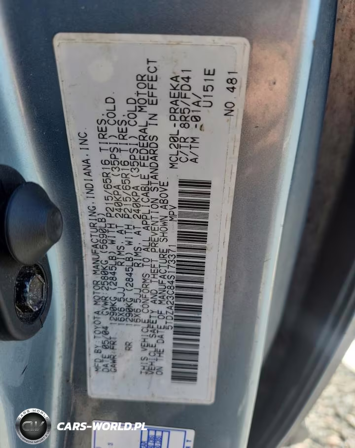 2004 Toyota Sienna Ce 8 Passenger VIN:5TDZA23C84S173371 - 12