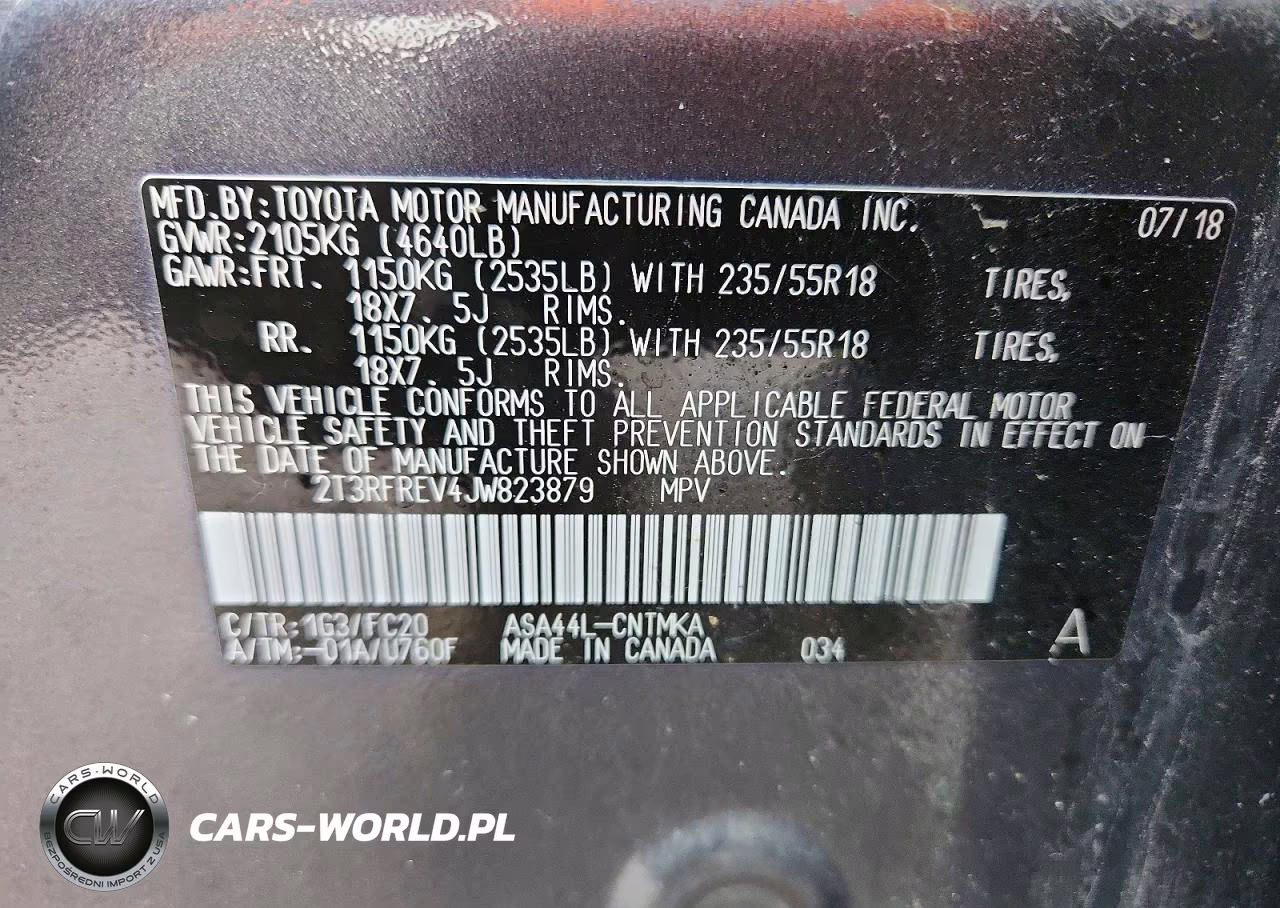 2018 Toyota Rav4 Adventure VIN:2T3RFREV4JW823879 - 13