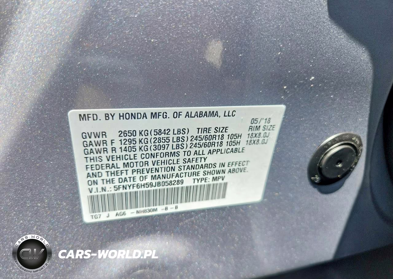 2018 Honda Pilot Exl VIN:5FNYF6H59JB058289 - 13