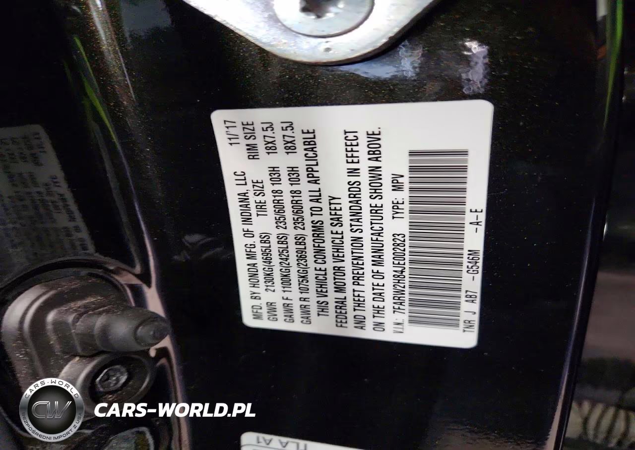 2018 Honda Cr-V Exl VIN:7FARW2H84JE002823 - 13