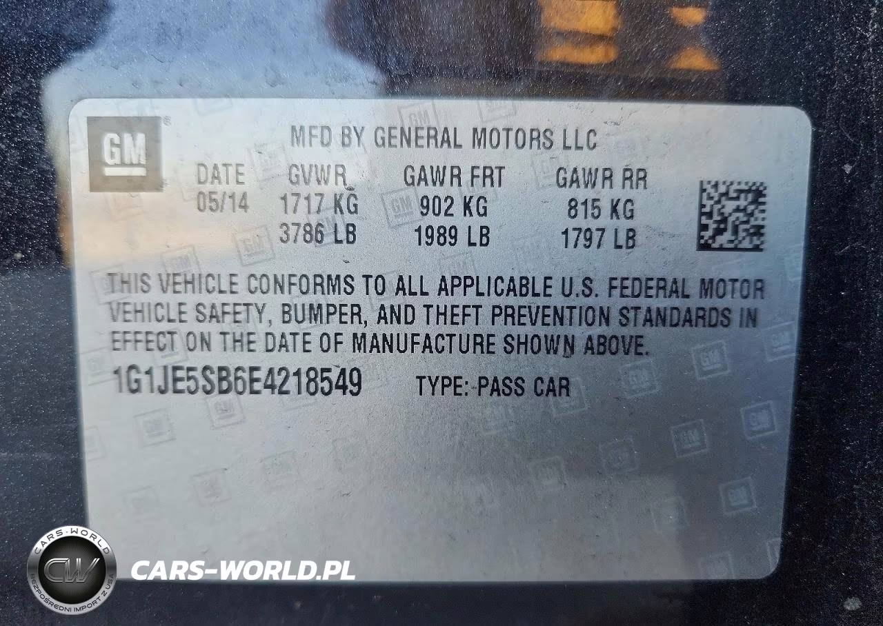 2014 Chevrolet Sonic Ltz VIN:1G1JE5SB6E4218549 - 12