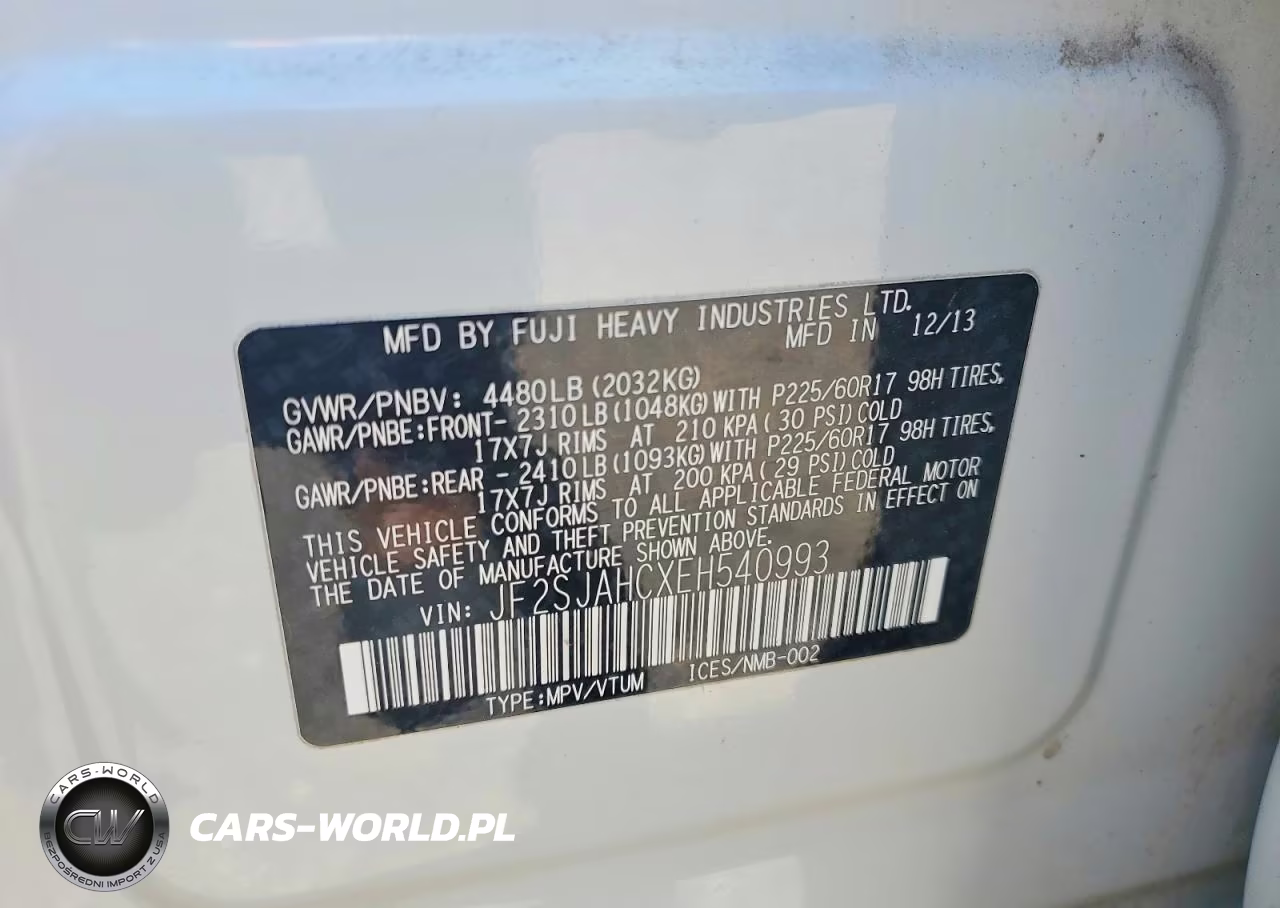 2014 Subaru Forester 2.5I Limited VIN:JF2SJAHCXEH540993 - 13