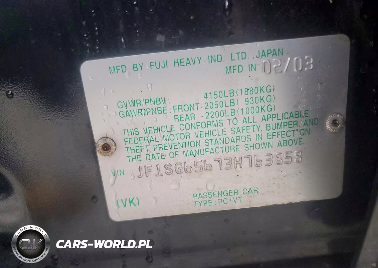 2003 Subaru Forester 2.5Xs VIN:JF1SG65673H763858 - 13