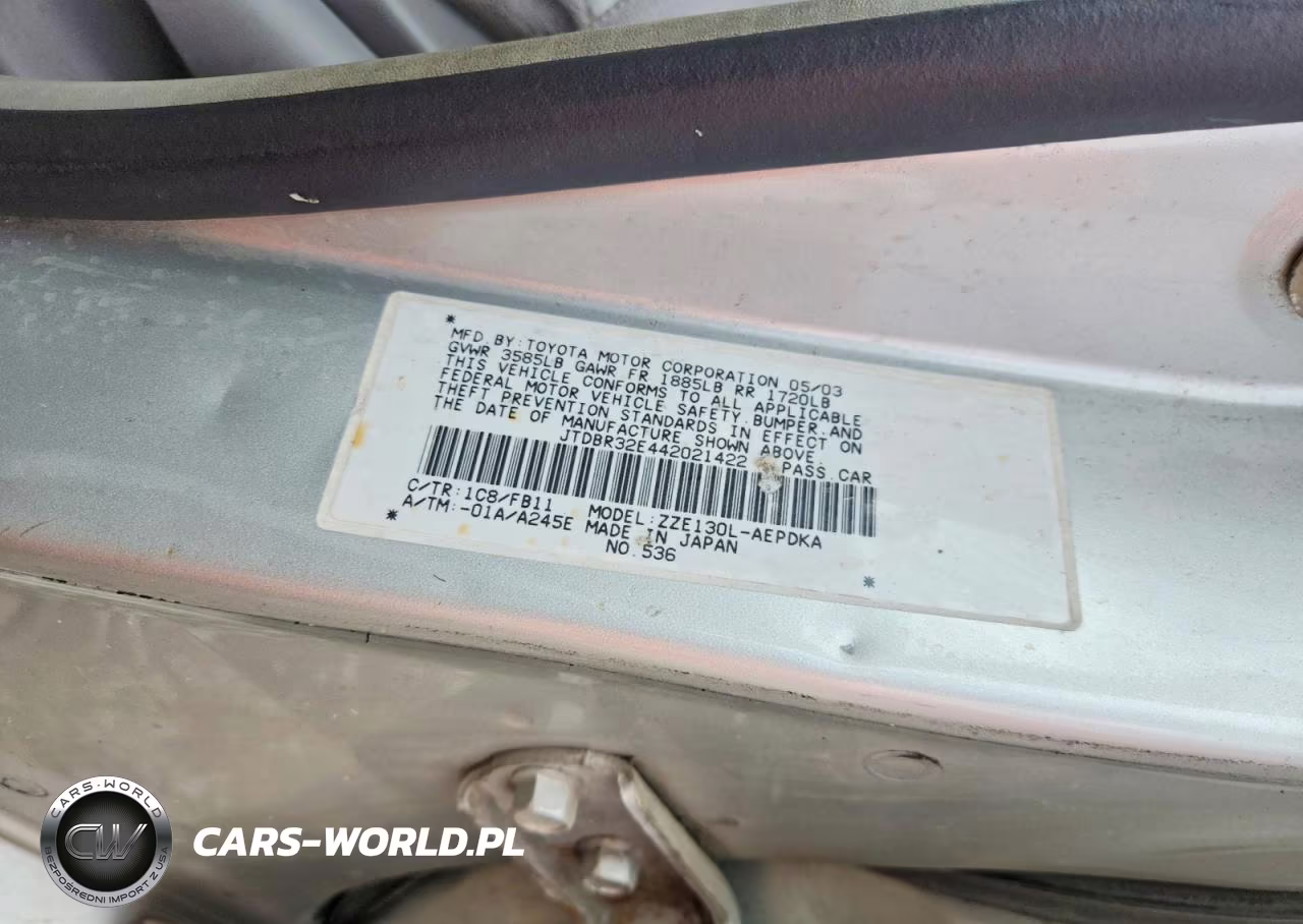 2004 Toyota Corolla Ce VIN:JTDBR32E442021422 - 12