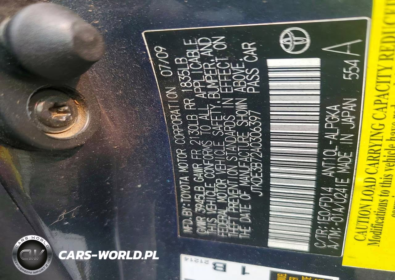 2010 Scion Tc Base VIN:JTKDE3B72A0306397 - 12