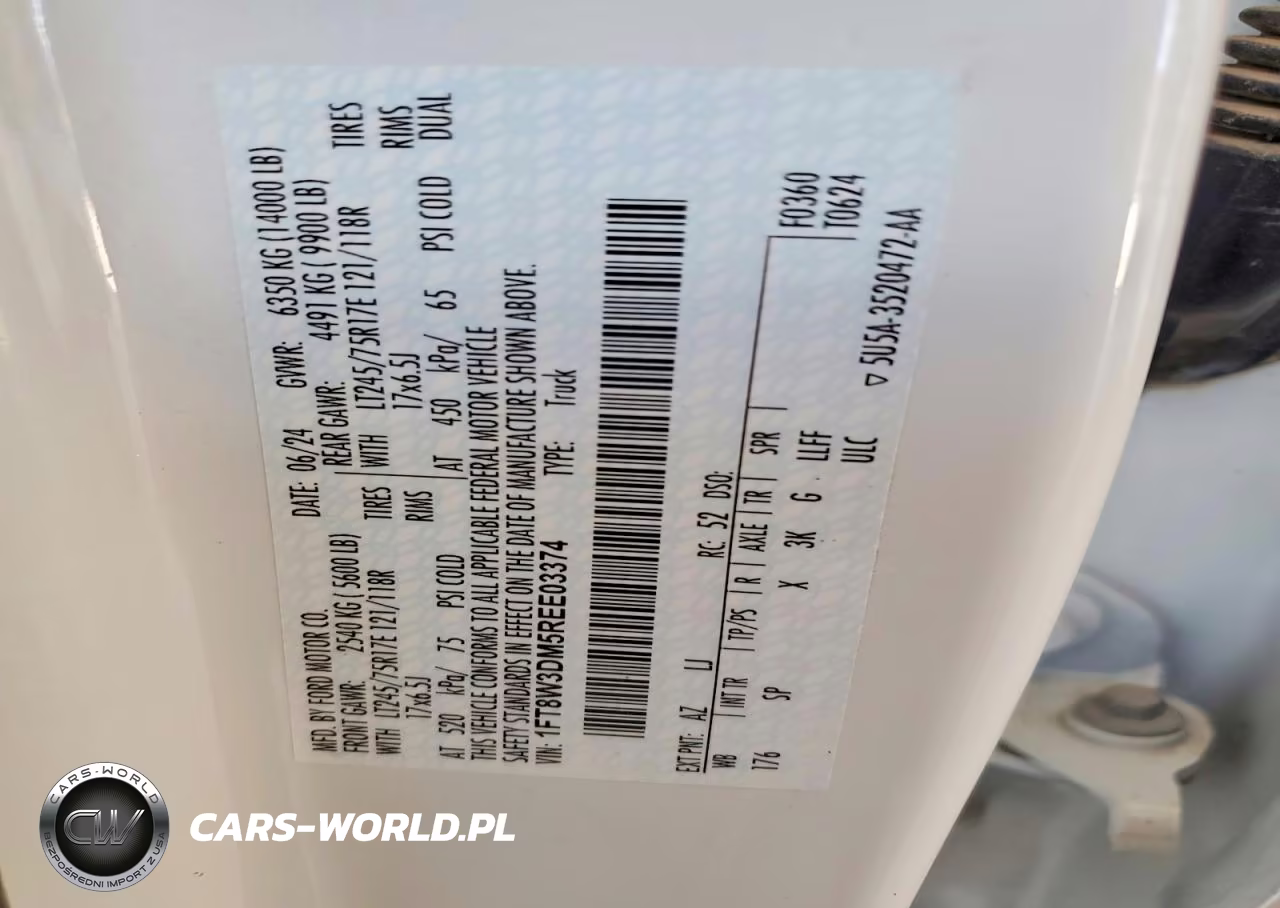 2024 Ford F350 Super Duty VIN:1FT8W3DM5REE03374 - 12