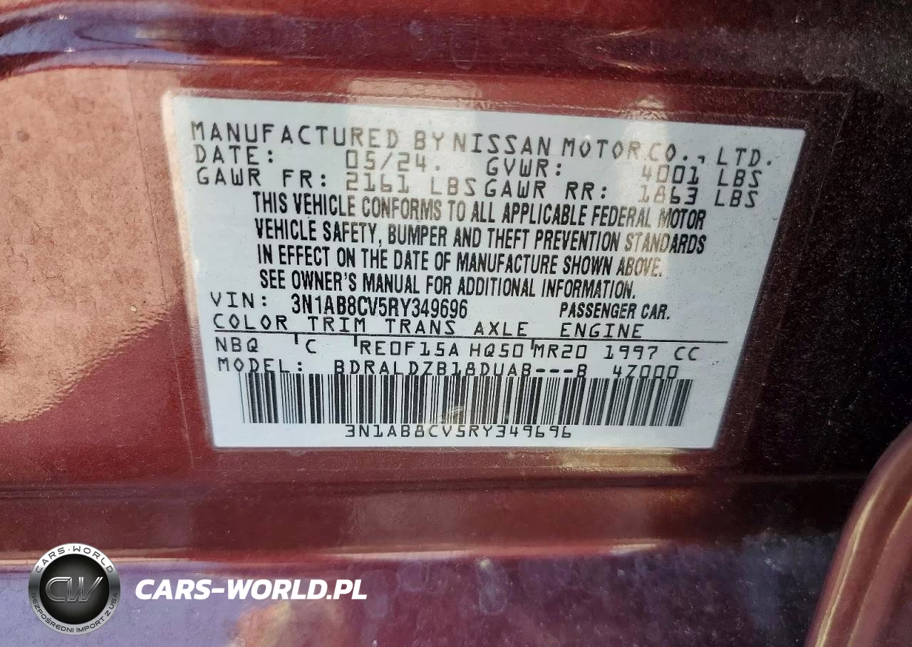 2024 Nissan Sentra Sv VIN:3N1AB8CV5RY349696 - 12