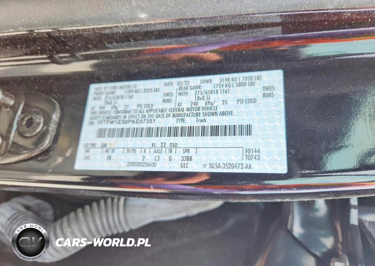 2023 Ford F150 Supercrew VIN:1FTFW1E50PKE07351 - 12