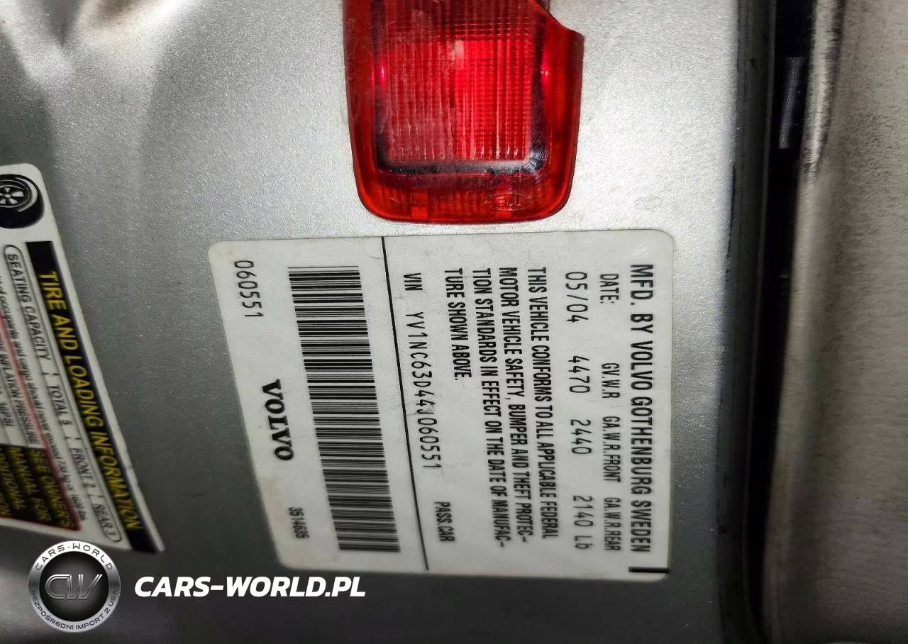 2004 Volvo C70 Lpt VIN:YV1NC63D44J060551 - 12