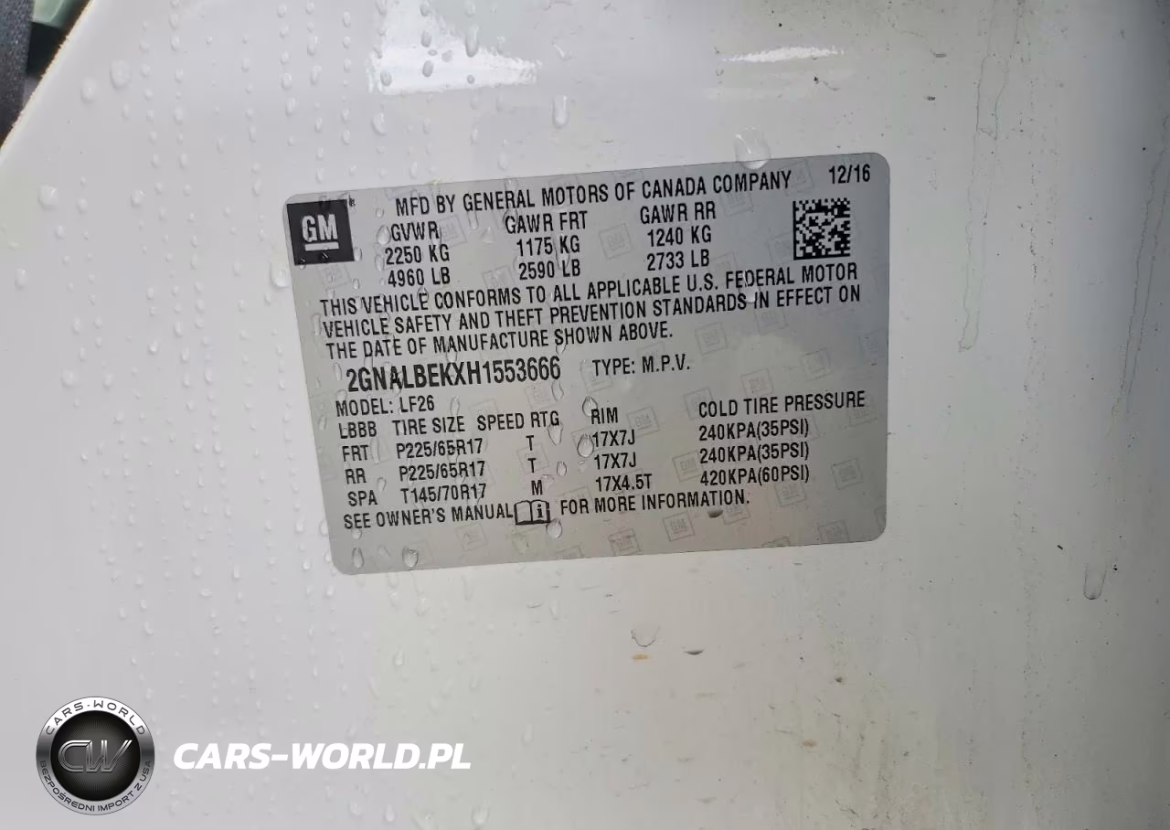 2017 Chevrolet Equinox Ls VIN:2GNALBEKXH1553666 - 13