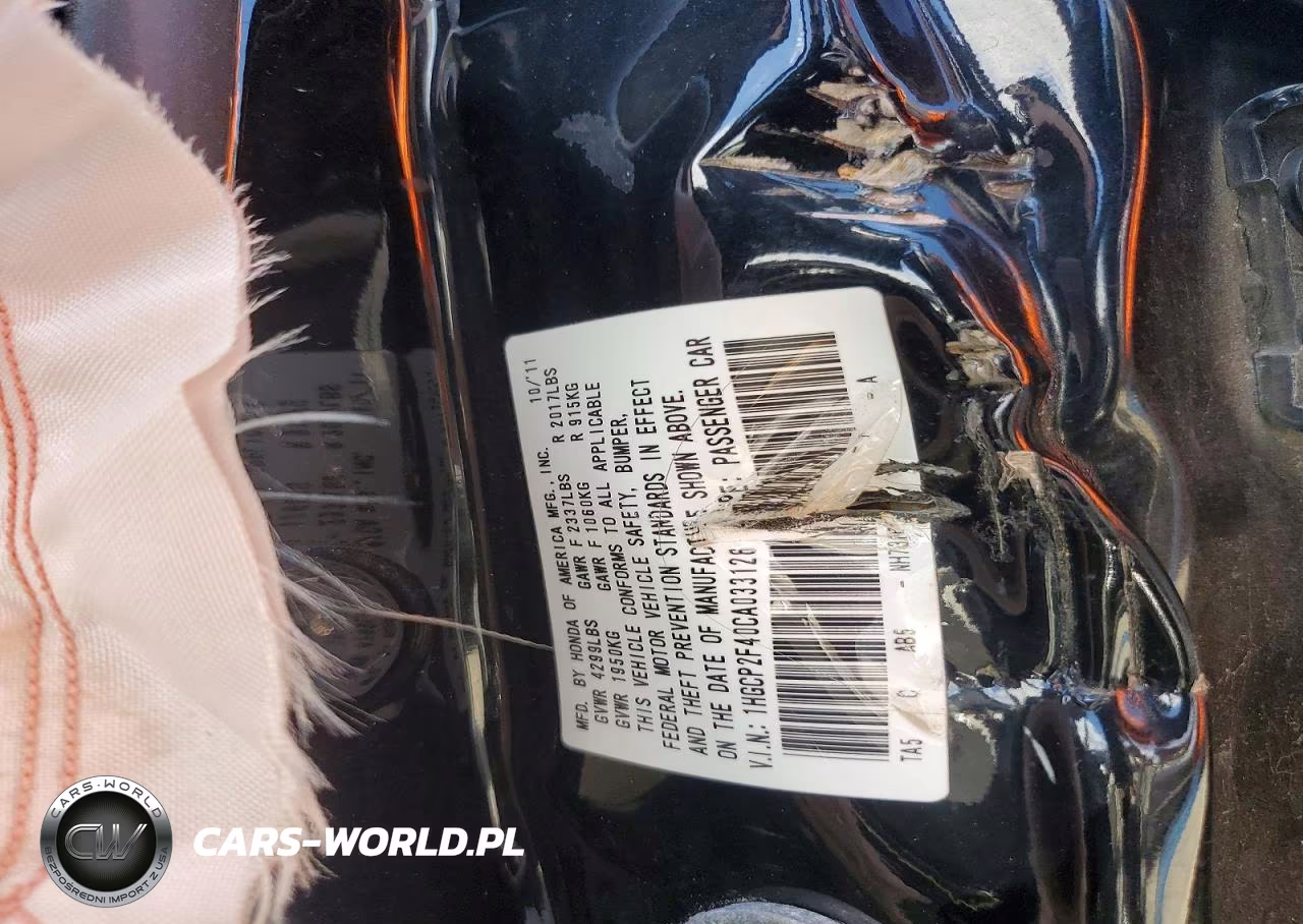 HONDA ACCORD LXP VIN:1HGCP2F40CA033126 - 12