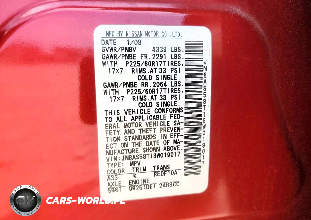 2008 Nissan Rogue S VIN:JN8AS58T18W019017 - 13
