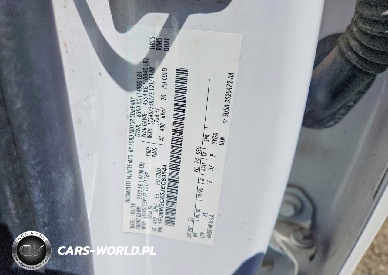 2018 Ford F350 Super Duty VIN:1FD8W3G65JEC80544 - 12
