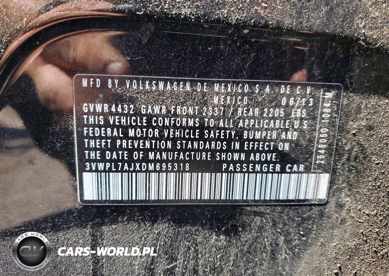 2013 Volkswagen Jetta Tdi VIN:3VWPL7AJXDM695318 - 13
