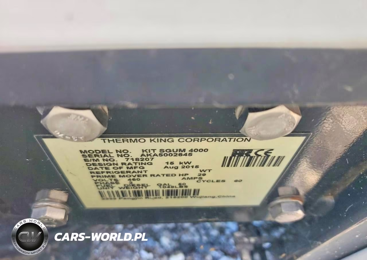 2015 Thermo King Sg 4000 - Generator Set VIN:AKA5002645 - 10
